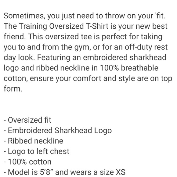 GYMSHARK TRAINING OVERSIZED T-SHIRT - Picture 7 of 7